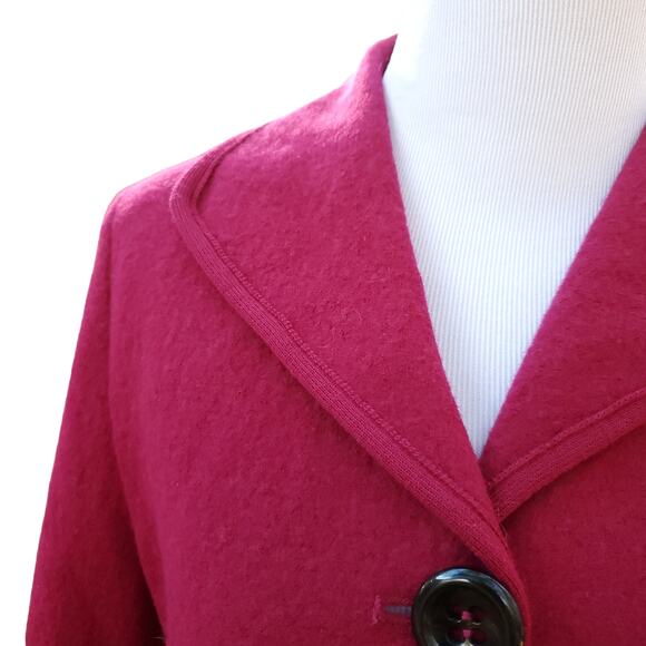Geiger Tyrol Austria Magenta Pink Boiled Wool Jacket Sz EU 36 US Small - Picture 5 of 16